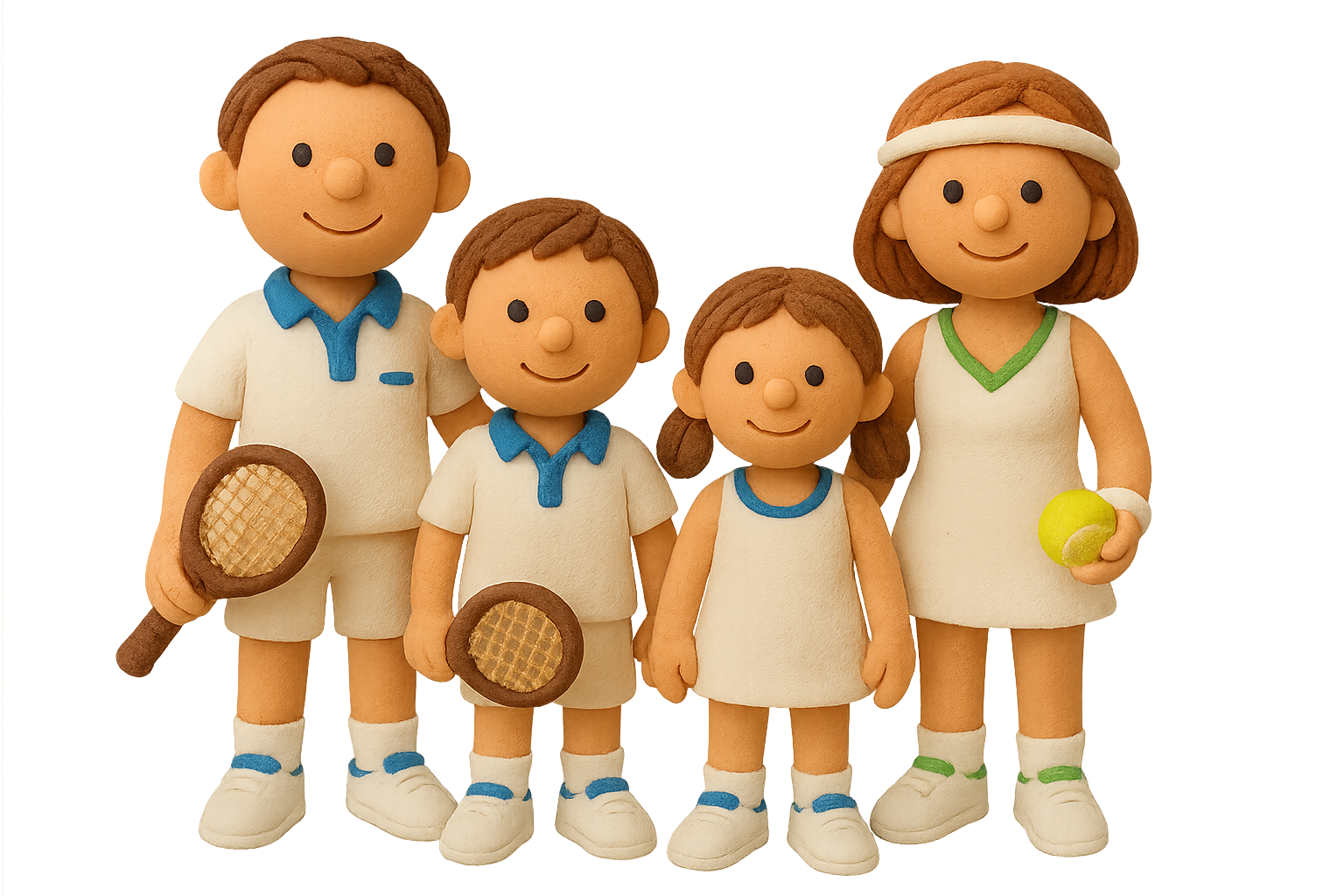 Tennisfamilie auf der Vereinsanlage